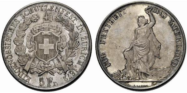 5 Franc Svizzera Argento 