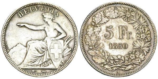 5 Franc Svizzera Argento 