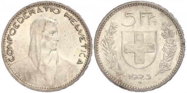 5 Franc Svizzera Argento 