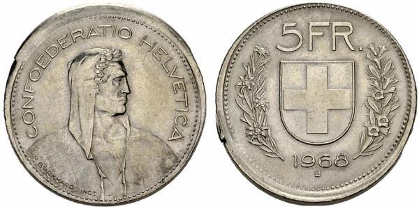 5 Franc Svizzera Argento 