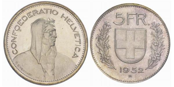 5 Franc Svizzera Argento 