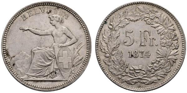 5 Franc Svizzera Argento 