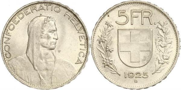 5 Franc Svizzera Argento 