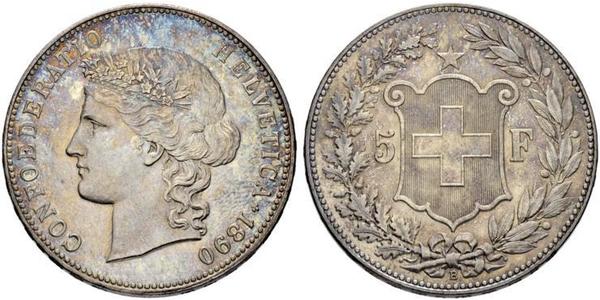 5 Franc Svizzera Argento 