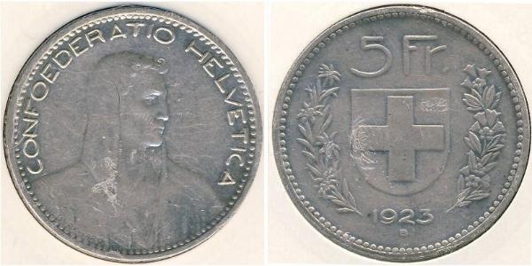 5 Franc Svizzera Argento 