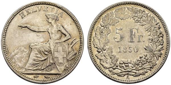 5 Franc Svizzera Argento 