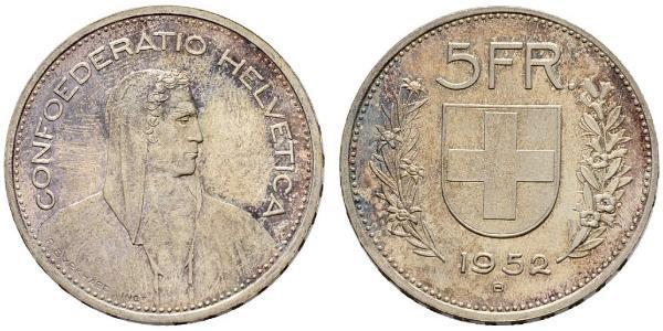 5 Franc Svizzera Argento 