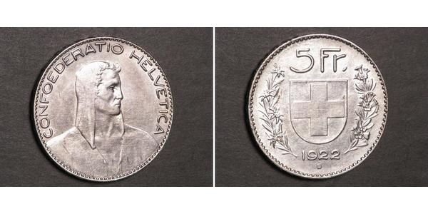 5 Franc Svizzera Argento 