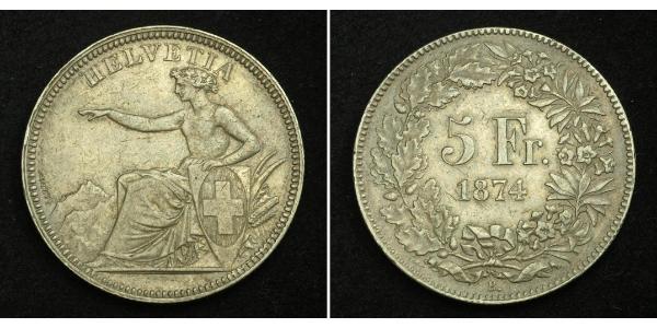 5 Franc Svizzera Argento 