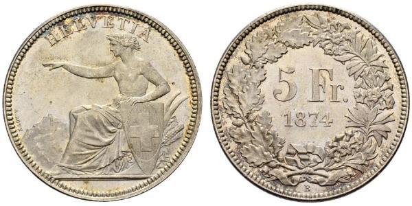 5 Franc Svizzera Argento 