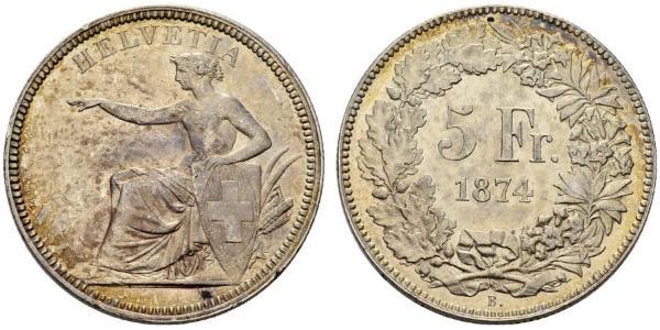 5 Franc Svizzera Argento 
