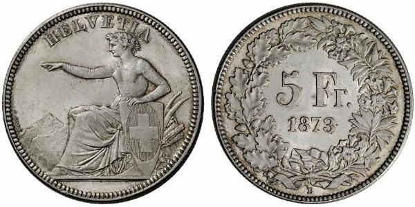 5 Franc Svizzera Argento 