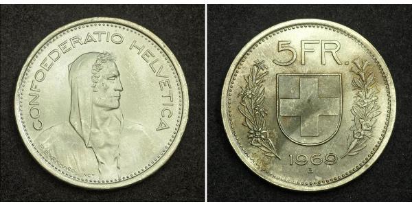 5 Franc Svizzera Argento 