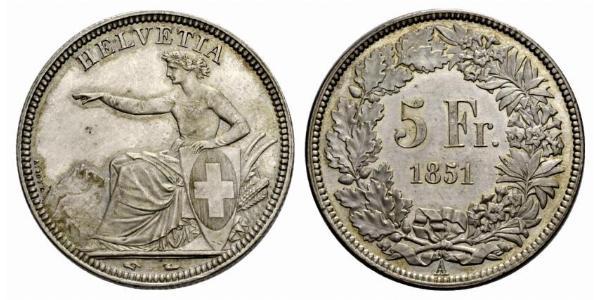 5 Franc Svizzera Argento 