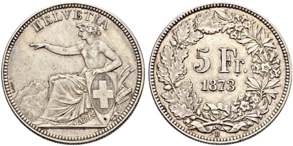 5 Franc Svizzera Argento 