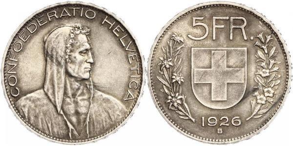 5 Franc Svizzera Argento 