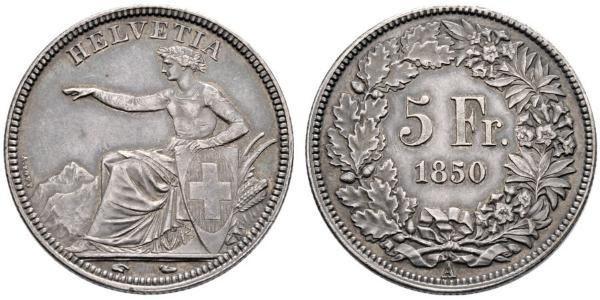 5 Franc Svizzera Argento 