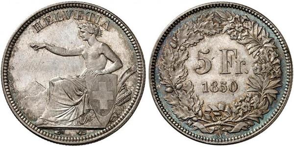 5 Franc Svizzera Argento 