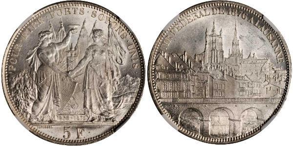 5 Franc Svizzera Argento 