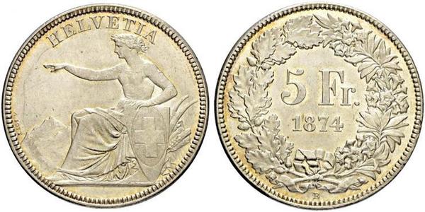 5 Franc Svizzera Argento 