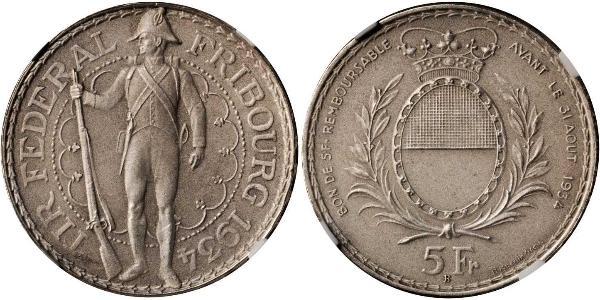 5 Franc Svizzera Argento 