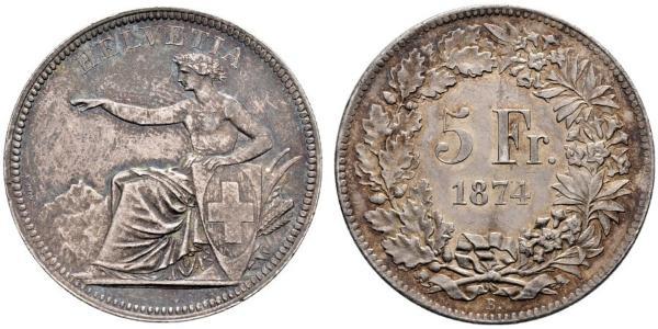 5 Franc Svizzera Argento 