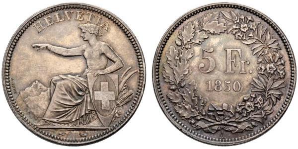 5 Franc Svizzera Argento 