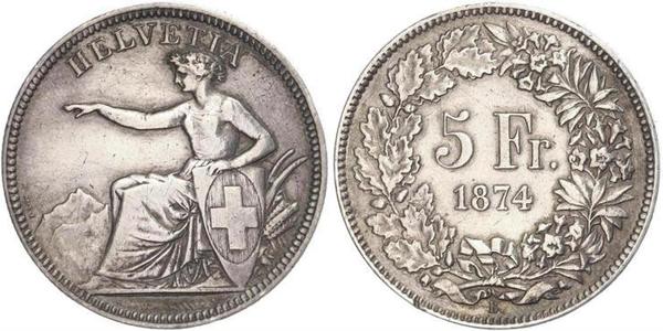 5 Franc Svizzera Argento 