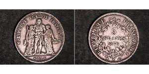 5 Franc Terza Repubblica francese (1870-1940)  Argento 