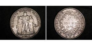 5 Franc Terza Repubblica francese (1870-1940)  Argento 