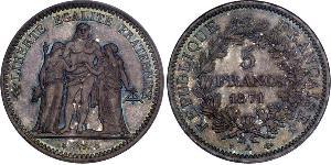 5 Franc Terza Repubblica francese (1870-1940)  Argento 