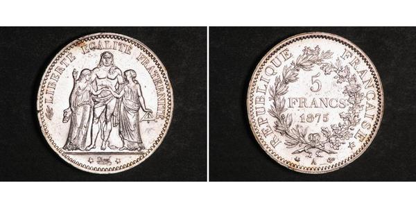 5 Franc Terza Repubblica francese (1870-1940)  Argento 