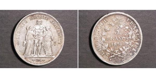 5 Franc Terza Repubblica francese (1870-1940)  Argento 