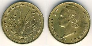 5 Franc French West Africa (1895-1958) Brass 