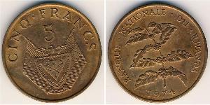 5 Franc Rwanda Bronce 