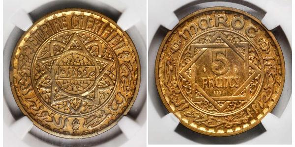 5 Franc Morocco Bronze/Aluminium 