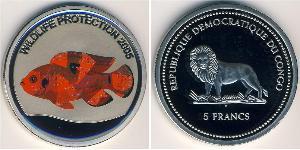 5 Franc Democratic Republic of the Congo Copper/Nickel 