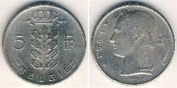 5 Franc Belgique Cuivre/Nickel 