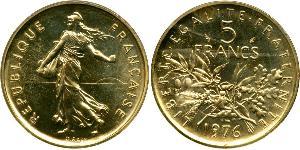 5 Franc French Fifth Republic (1958 - ) Gold 