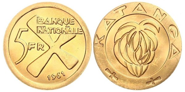 5 Franc Katanga Gold 