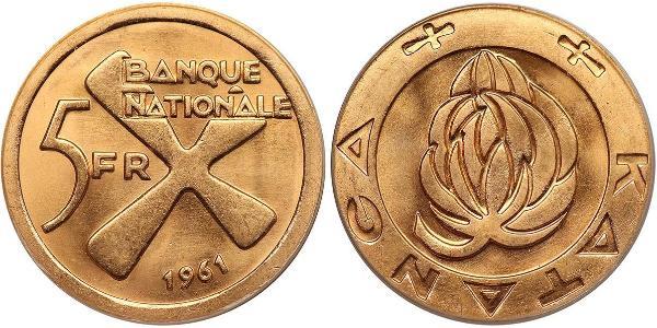 5 Franc Katanga Gold 