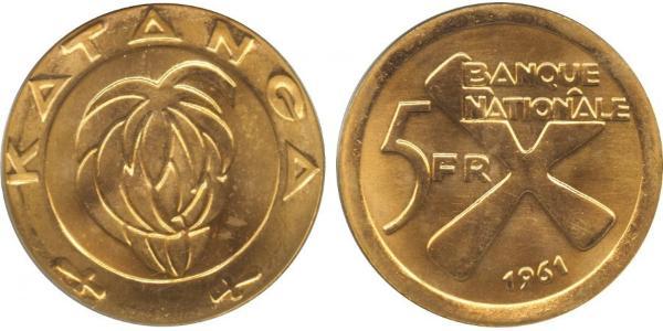 5 Franc Katanga Gold 