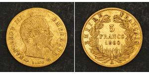 5 Franc Zweites Kaiserreich (1852-1870) Gold Napoleon III (1808-1873)