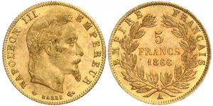 5 Franc Zweites Kaiserreich (1852-1870) Gold Napoleon III (1808-1873)