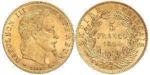 5 Franc Zweites Kaiserreich (1852-1870) Gold Napoleon III (1808-1873)