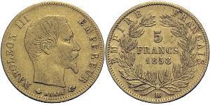 5 Franc Zweites Kaiserreich (1852-1870) Gold Napoleon III (1808-1873)