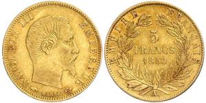 5 Franc Zweites Kaiserreich (1852-1870) Gold Napoleon III (1808-1873)