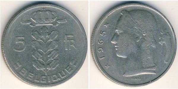 5 Franc Belgien Kupfer/Nickel 