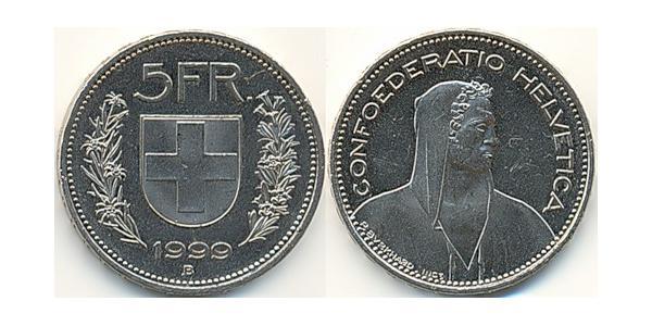 5 Franc Schweiz Kupfer/Nickel 