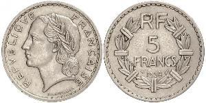 5 Franc Dritte Französische Republik (1870-1940)  Nickel 